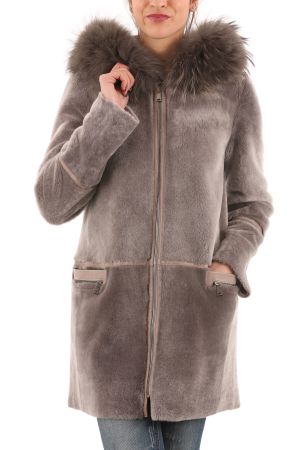manteau peau lainée femme amazon
